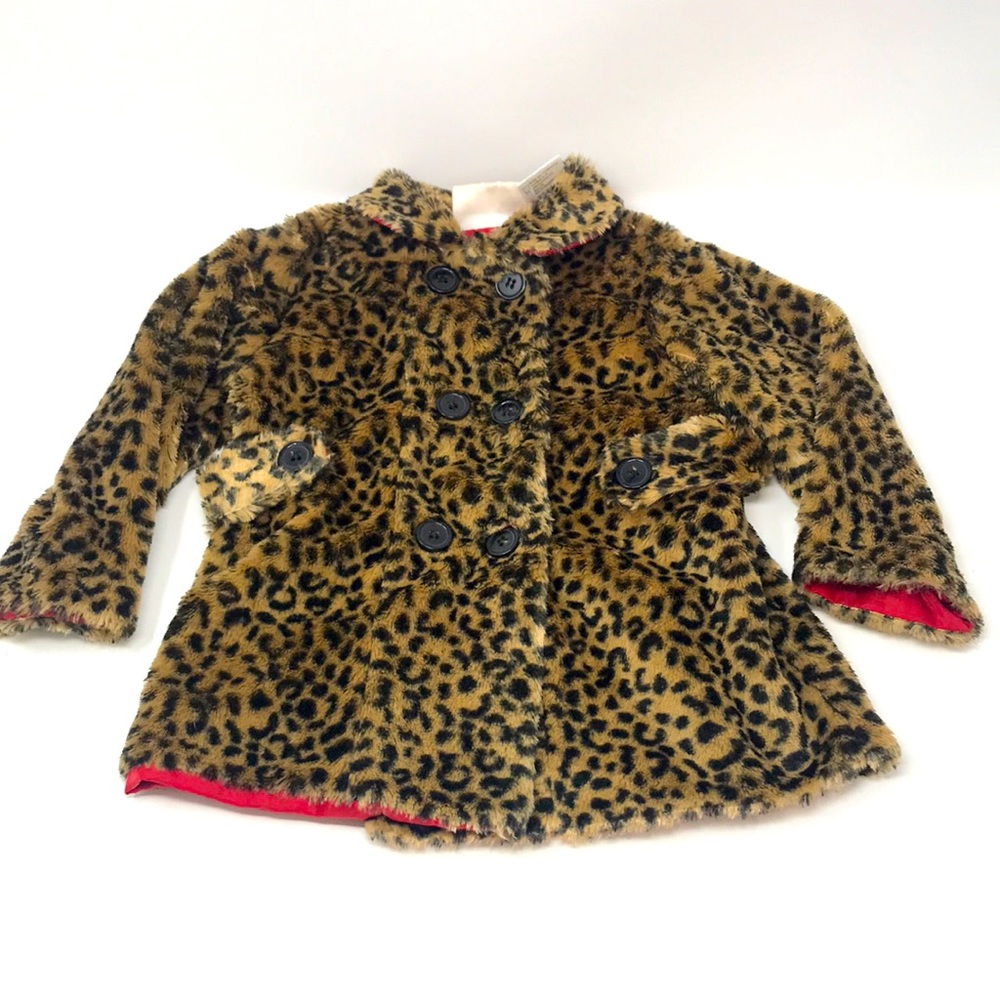 - Beluga New York Kids Faux Fur Leopard Coat 2t